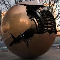 Шар пустотелый медь (198301) монтаж - сфера арт-объект ø 1000 мм. пустотелая в Абакане